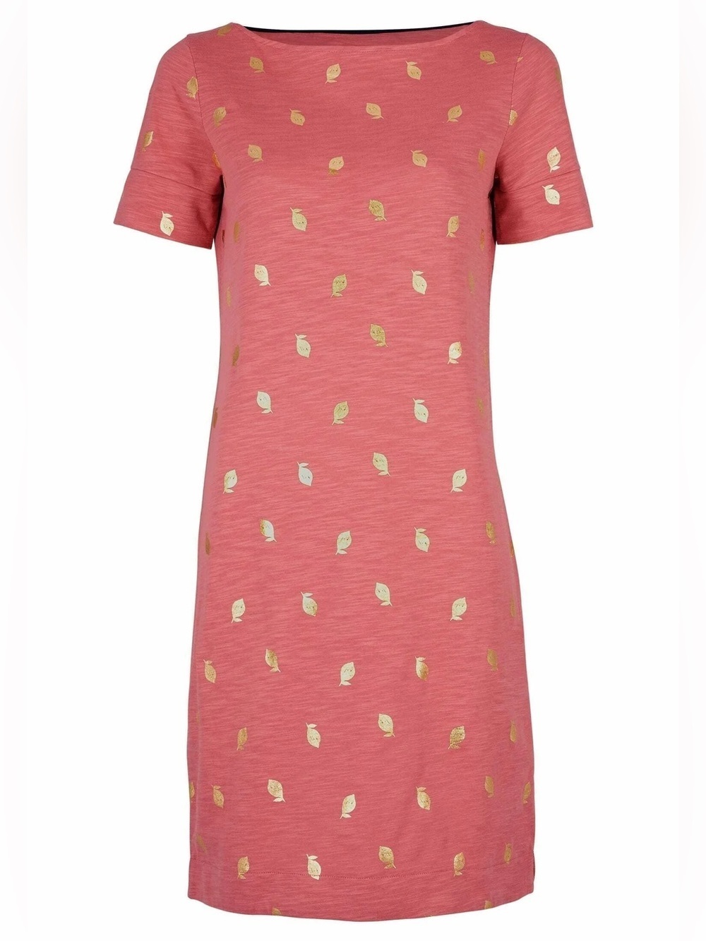 EUC Boden Metallic Lemon Jersey Shirt Dress size 2